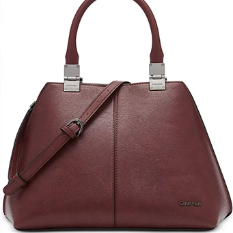 CALVIN KLEIN - Burgundy Satchel Bag