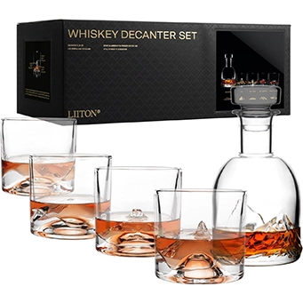 LIITON - The Peaks Mountains Whiskey Decanter Gift Set