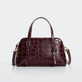 MANGO - Cross-body Croc-effect Bag