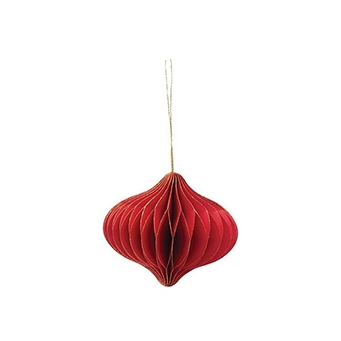 C & F ENTERPRISES - Honeycomb Red Paper Ornament