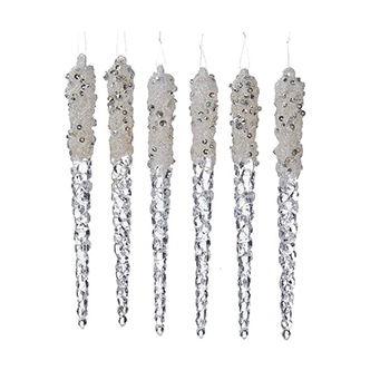 KURT ADLER - Glitter Icicle Ornaments